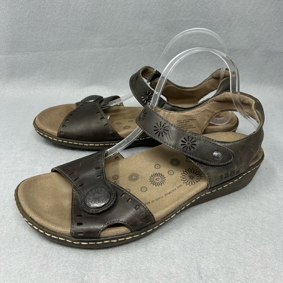Taos Escape Women Slingback Leather Sandals Size 11M US Magic Mag 12629A EU 42 - Picture 1 of 12